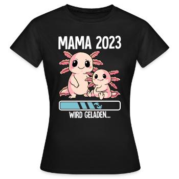 Werdende Mama 2023 - Frauen T-Shirt - Schwarz - Vorne - AI Model Female 172 dark (172cm)