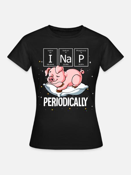 Śpiąca świnia Drzemię okresowo - Dame-T-shirt - sort