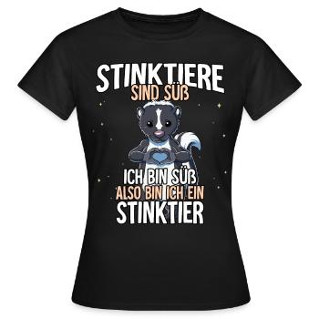 Stinktiere Sind Süß Stinktier - Frauen T-Shirt - Schwarz - Vorne - AI Model Female 172 dark (172cm)
