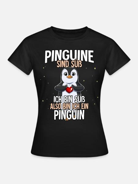 Pinguine Sind Süß Pinguin - Frauen T-Shirt - Schwarz