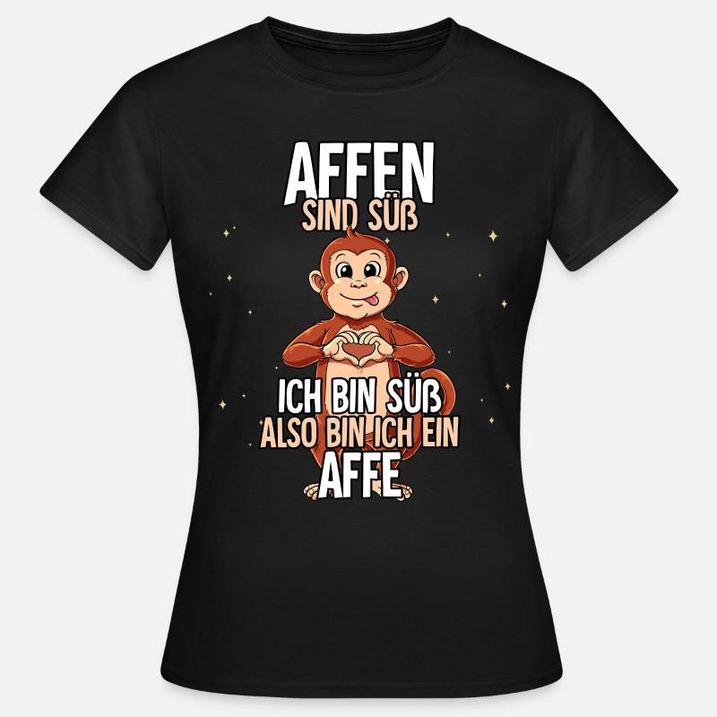 Affen Sind Süß Affe - Frauen T-Shirt - Schwarz
