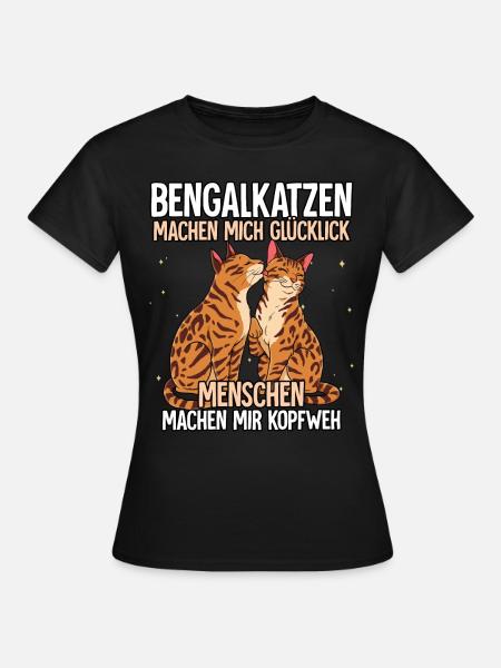 Bengalkatzen - Frauen T-Shirt - Schwarz