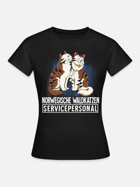 Norwegische Waldkatze - Frauen T-Shirt - Schwarz