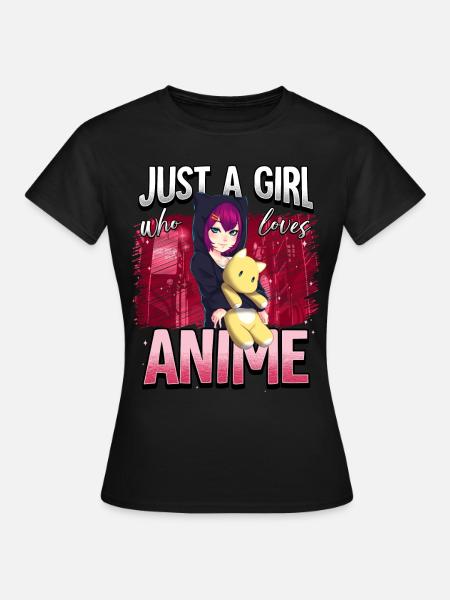 Anime Otaku Weeb - Dame-T-shirt - sort
