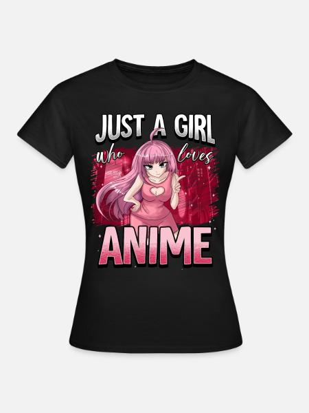 Anime Otaku Weeb - Dame-T-shirt - sort