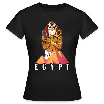 Ägypten Ra Pharao - Frauen T-Shirt - Schwarz - Vorne - AI Model Female 172 dark (172cm)
