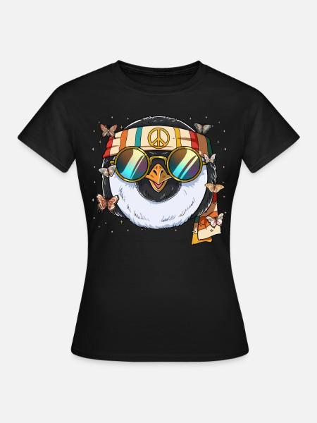 60s 70s Costume Groovy Hippie - Women's T-Shirt - black