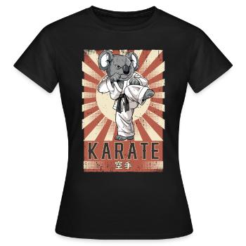 Karate - Frauen T-Shirt - Schwarz - Vorne - AI Model Female 172 dark (172cm)