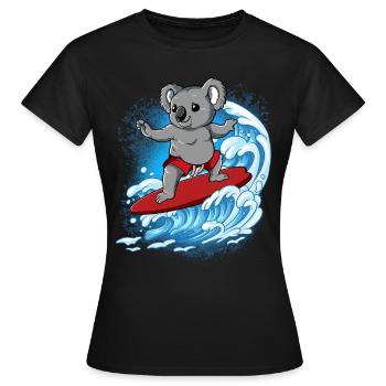 Surfeurs de vagues Surfeurs Surfeurs - T-shirt Femme - noir - Devant - AI Model Female 172 dark (172cm)