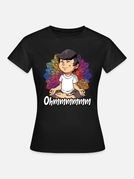 Yoga Ohmmm Namaste - Frauen T-Shirt - Schwarz