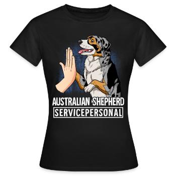 Berger australien - T-shirt Femme - noir - Devant - AI Model Female 172 dark (172cm)