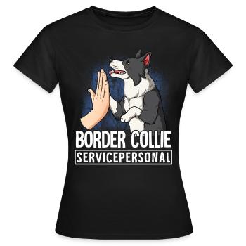 Border Collie - T-shirt Femme - noir - Devant - AI Model Female 172 dark (172cm)