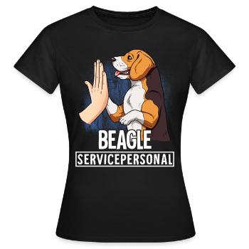 Beagle - Women's T-Shirt - black - Front - AI Model Female 172 dark (172cm)