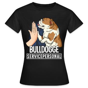 Bulldogge - Frauen T-Shirt - Schwarz - Vorne - AI Model Female 172 dark (172cm)