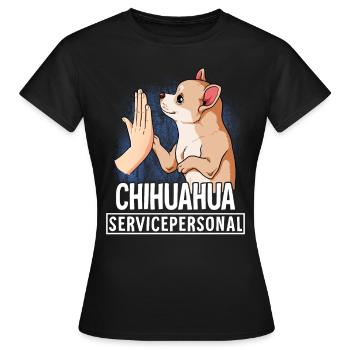 Chihuahua - T-shirt Femme - noir - Devant - AI Model Female 172 dark (172cm)