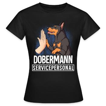 Dobermann - Frauen T-Shirt - Schwarz - Vorne - AI Model Female 172 dark (172cm)