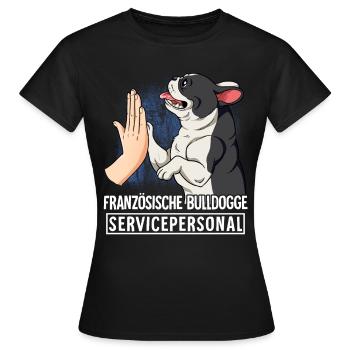 Bouledogue français - T-shirt Femme - noir - Devant - AI Model Female 172 dark (172cm)