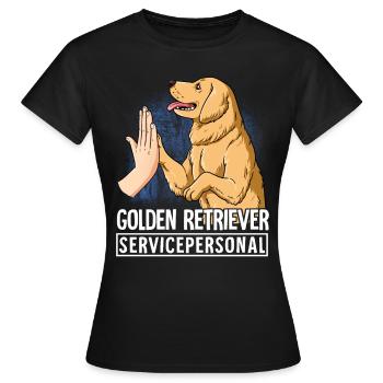 Golden Retriever - Women's T-Shirt - black - Front - AI Model Female 172 dark (172cm)