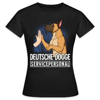 Deutsche Dogge - Frauen T-Shirt - Schwarz - Vorne - AI Model Female 172 dark (172cm)