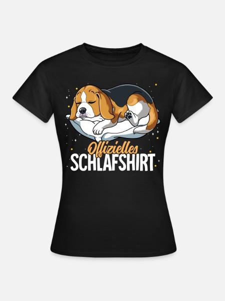 Offizielles Schlafshirt Beagle - Frauen T-Shirt - Schwarz