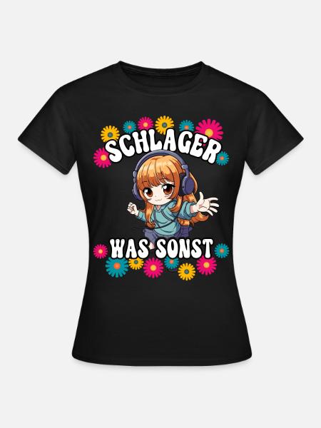 Schlager - Frauen T-Shirt - Schwarz