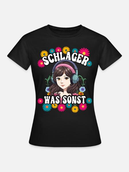 Schlager - Frauen T-Shirt - Schwarz
