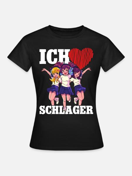Ich Liebe Schlager - Frauen T-Shirt - Schwarz