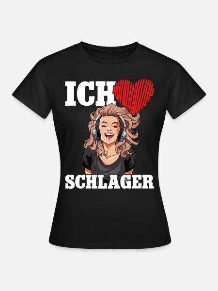 Ich Liebe Schlager - Frauen T-Shirt - Schwarz