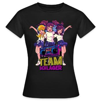 Équipe Schlager - T-shirt Femme - noir - Devant - AI Model Female 172 dark (172cm)