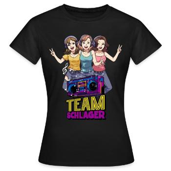 Équipe Schlager - T-shirt Femme - noir - Devant - AI Model Female 172 dark (172cm)