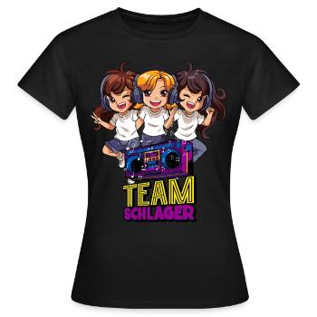 Équipe Schlager - T-shirt Femme - noir - Devant - AI Model Female 172 dark (172cm)