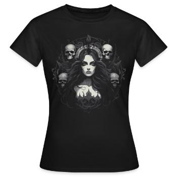 Esthétique gothique gothique - T-shirt Femme - noir - Devant - AI Model Female 172 dark (172cm)