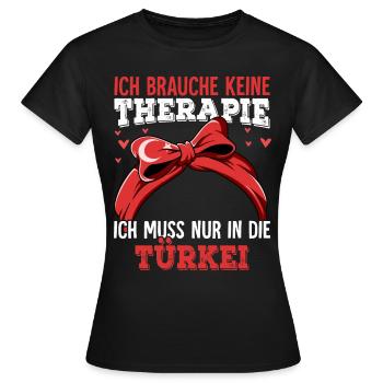 Türkei - Frauen T-Shirt - Schwarz - Vorne - AI Model Female 172 dark (172cm)