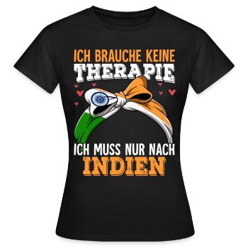 Indien - Frauen T-Shirt - Schwarz - Vorne - AI Model Female 172 dark (172cm)