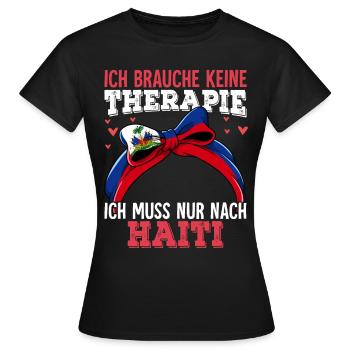 Haiti - Frauen T-Shirt - Schwarz - Vorne - AI Model Female 172 dark (172cm)