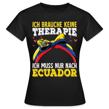Ecuador - Frauen T-Shirt - Schwarz - Vorne - AI Model Female 172 dark (172cm)
