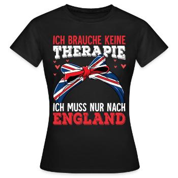 England - Frauen T-Shirt - Schwarz - Vorne - AI Model Female 172 dark (172cm)