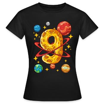 9 Geburtstag Weltall Weltraum Astronaut 9 Jahre - Frauen T-Shirt - Schwarz - Vorne - AI Model Female 172 dark (172cm)