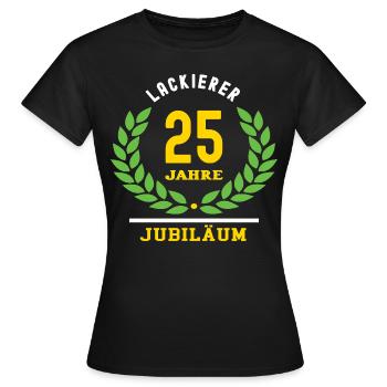 Lackierer Jubiläum 25 Jahre 25 jähriges Jubilaeum - Frauen T-Shirt - Schwarz - Vorne - AI Model Female 172 dark (172cm)