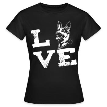 Berger allemand - berger allemand - l’amour - T-shirt Femme - noir - Devant - AI Model Female 172 dark (172cm)
