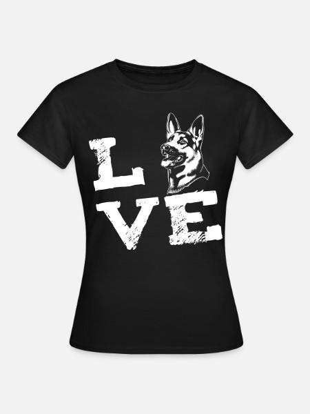 Pastor Alemán de amor - Pastor Alemán- - Camiseta mujer - negro