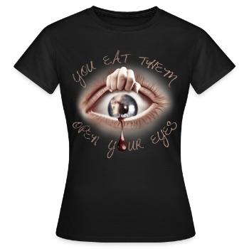 Open your Eyes - T-shirt Femme - noir - Devant - AI Model Female 172 dark (172cm)