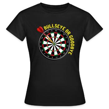 Fléchettes Bullseye Fléchettes Fléchettes club - T-shirt Femme - noir - Devant - AI Model Female 172 dark (172cm)