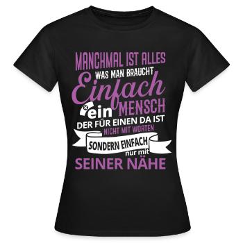 Aide aux personnes âgées Engel Soins infirmiers Maison de retraite - T-shirt Femme - noir - Devant - AI Model Female 172 dark (172cm)