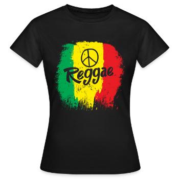 Reggae Grunge Reggaeton Reggaestyle Musique - T-shirt Femme - noir - Devant - AI Model Female 172 dark (172cm)