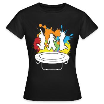 Trampolin Jump Jumping Jumpstyle Sport - T-shirt Femme - noir - Devant - AI Model Female 172 dark (172cm)
