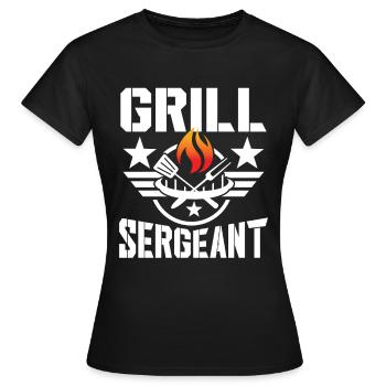 Grill sergeant - Frauen T-Shirt - Schwarz - Vorne - AI Model Female 172 dark (172cm)