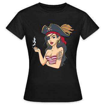 Pirate pirates pirates - T-shirt Femme - noir - Devant - AI Model Female 172 dark (172cm)
