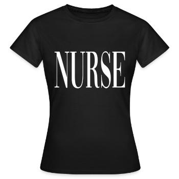 Nurse Krankenschwester Krankenpflegerin - Frauen T-Shirt - Schwarz - Vorne - AI Model Female 172 dark (172cm)