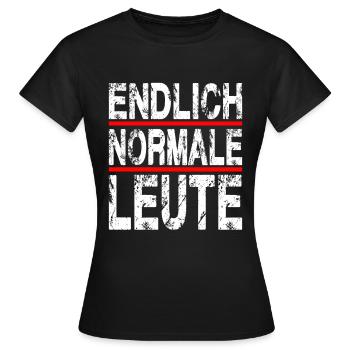 Endlich Normale Leute Design für einen Leute mit - Frauen T-Shirt - Schwarz - Vorne - AI Model Female 172 dark (172cm)